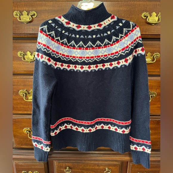 NWT Jcrew Navy Patterned Women's Sweater - Picture 3 of 3